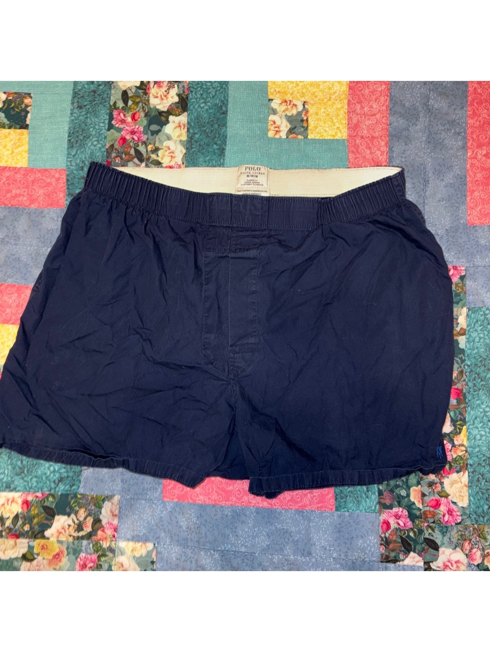 Polo Ralph Lauren Men's Classic Fit Navy Cotton Boxer Shorts Medium